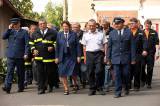 5G6H7695: Foto: Siréna ohlásila začátek oslav 90 let od založení hasičského sboru v Poličanech