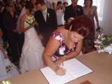 P7230856: Kapitán Tupadel Pavel Štainer podepsal sňatek novomanželů Chvátalových